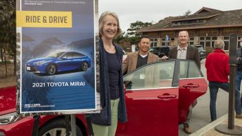 Susan Handy with Ride & Drive poster