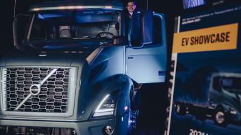 Sam Chiu in Volvo VNR Electric